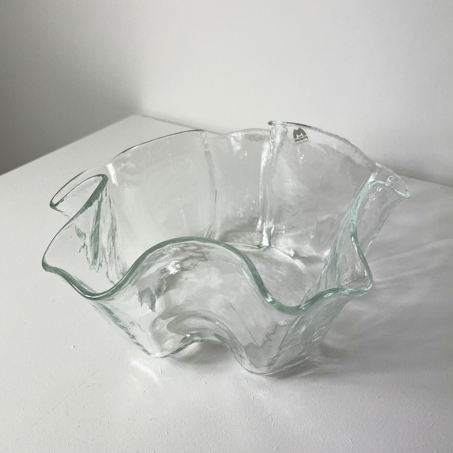 Large Glass Bowl, Muurla Finland 1970.