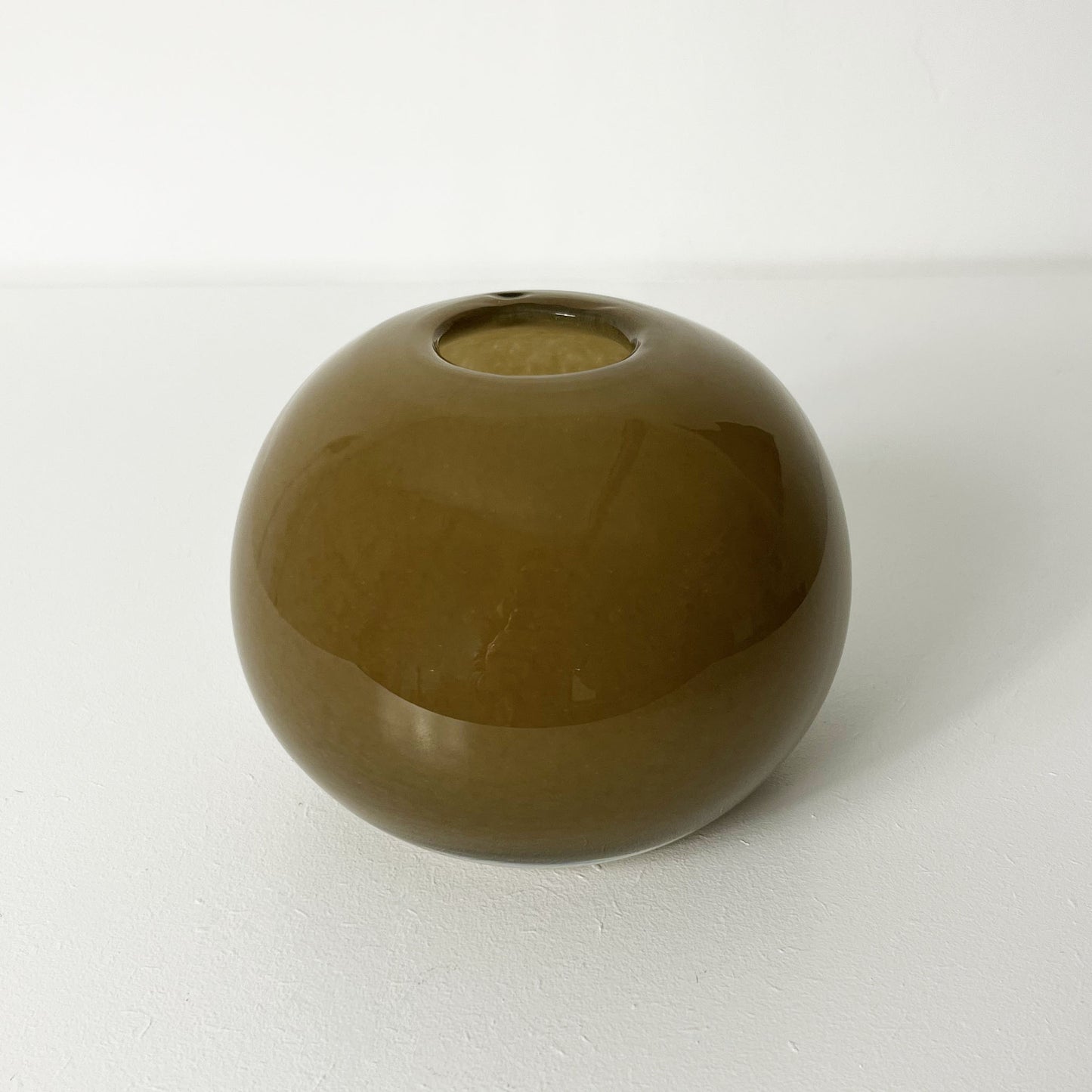 Vase, Hand Blown Glass By Henry Dean 1970/80
