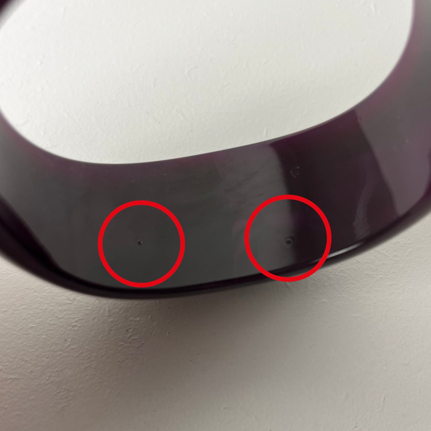 Bangle, Stylish Acrylic Purple 1980's.