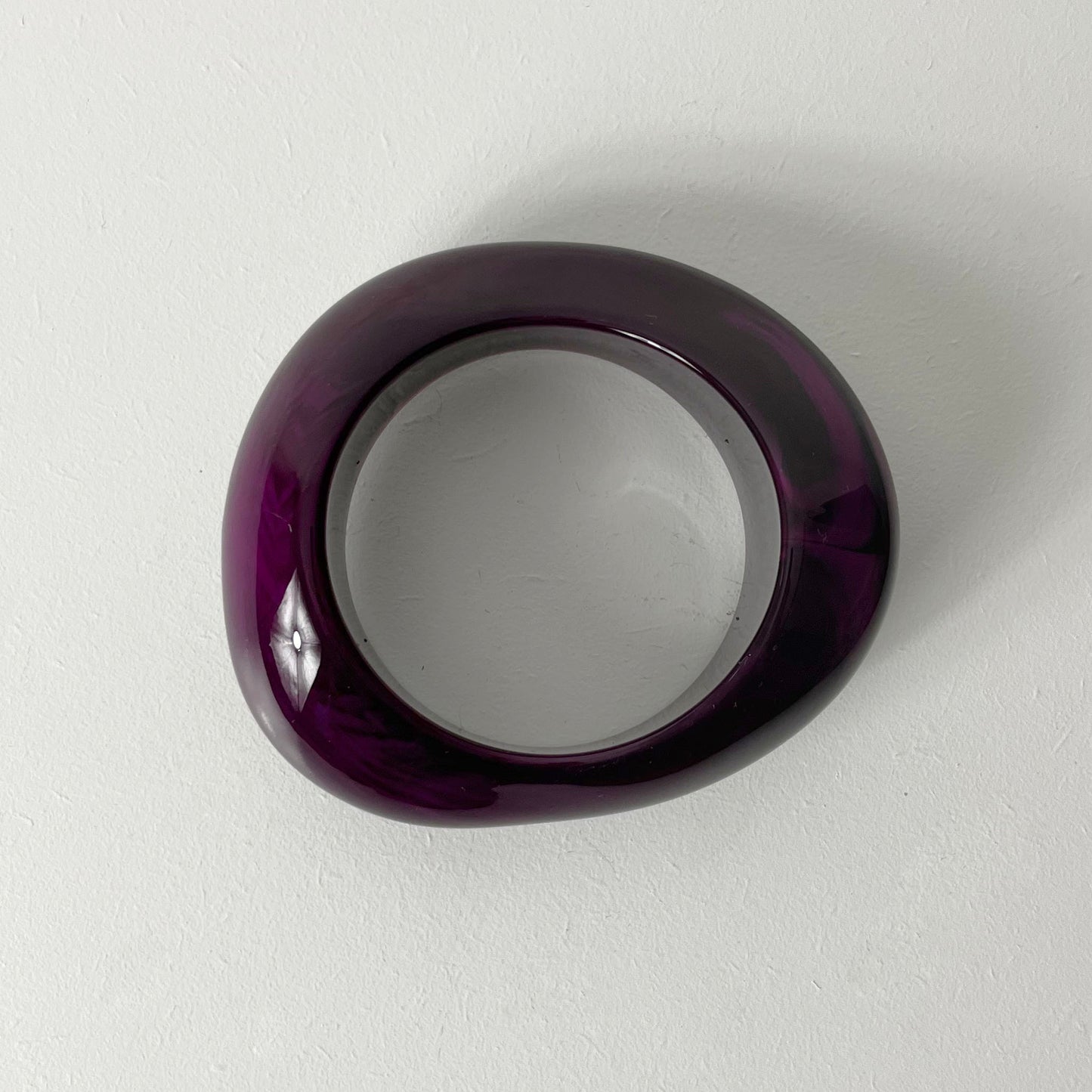 Bangle, Stylish Acrylic Purple 1980's.