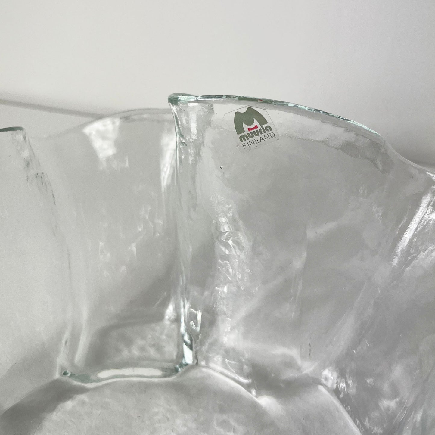 Large Glass Bowl, Muurla Finland 1970.