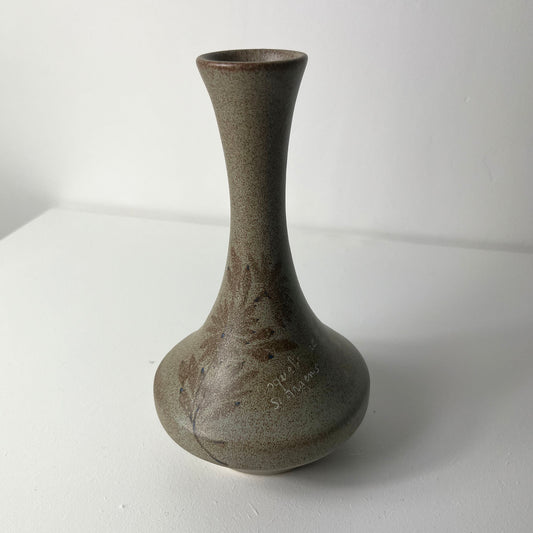 Vase, Stoneware long neck.
