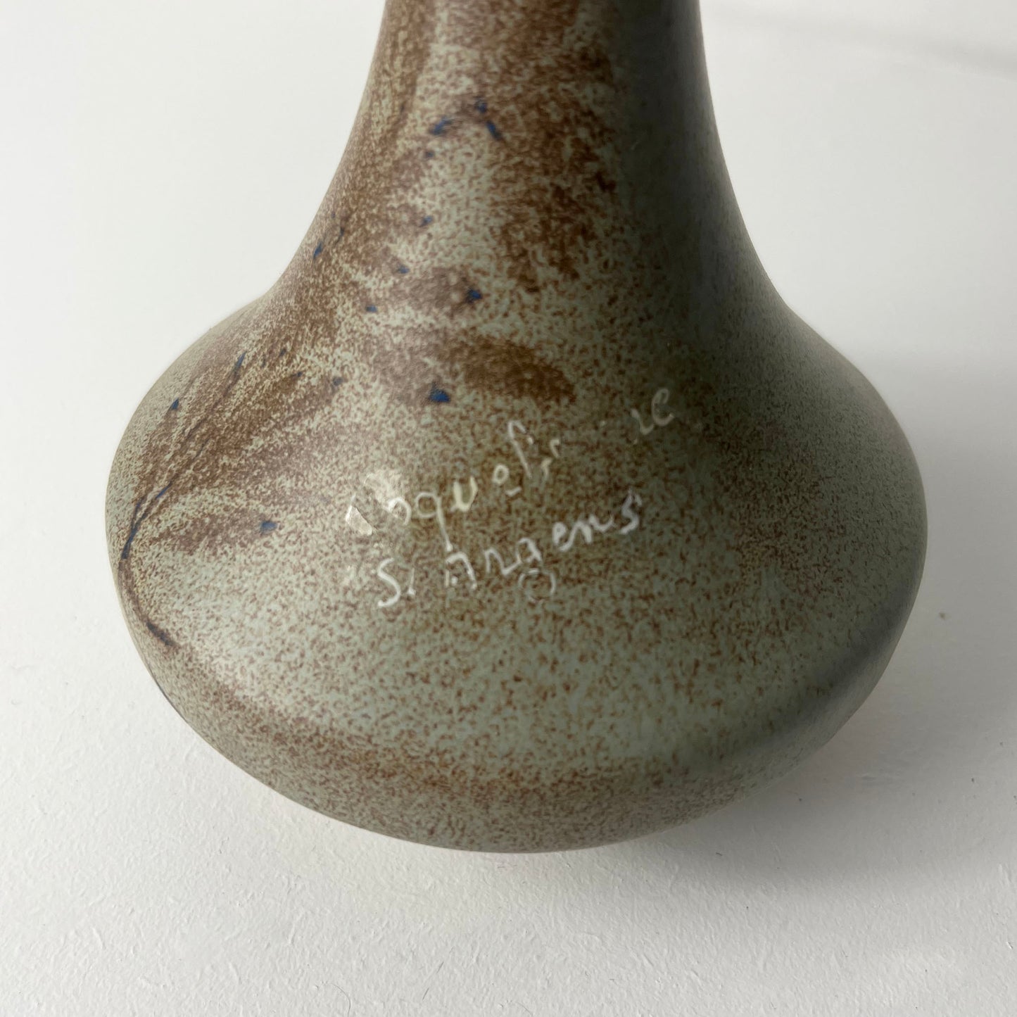 Vase, Stoneware long neck.